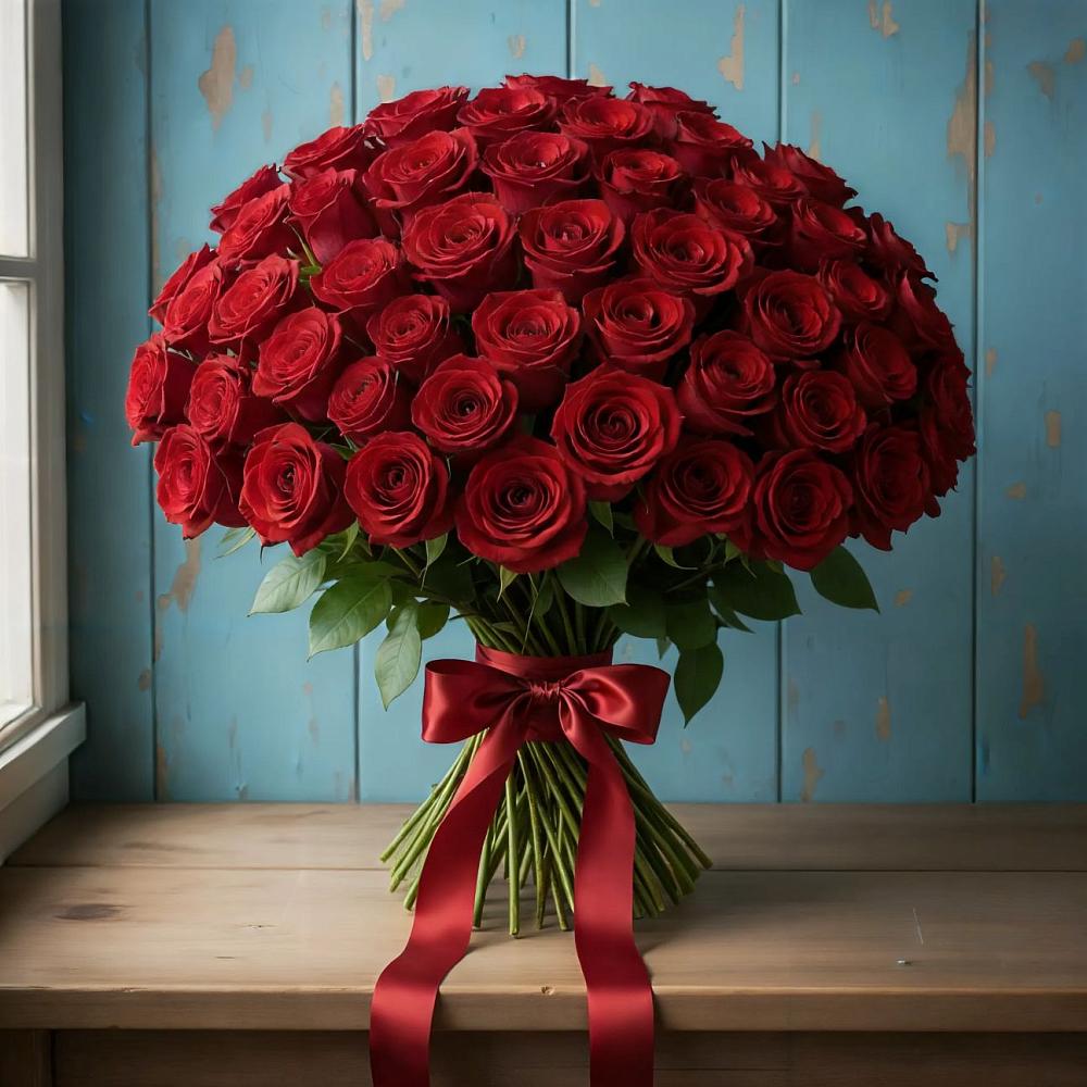 Букет Красные розы Блэк Меджик в Землянске