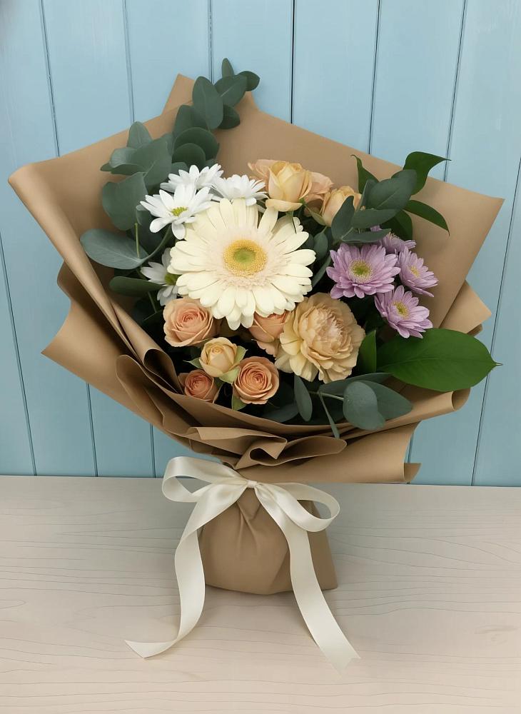 Букет цветов из: Герберы и Хризантемы в Землянске