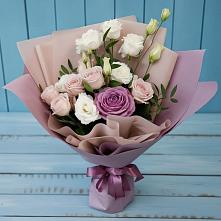 Букет цветов из:  Розы и Лизиантусы в Землянске