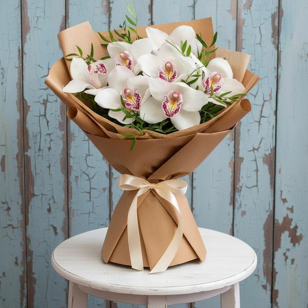 Букет цветов из: Орхидеи и Розы в Землянске