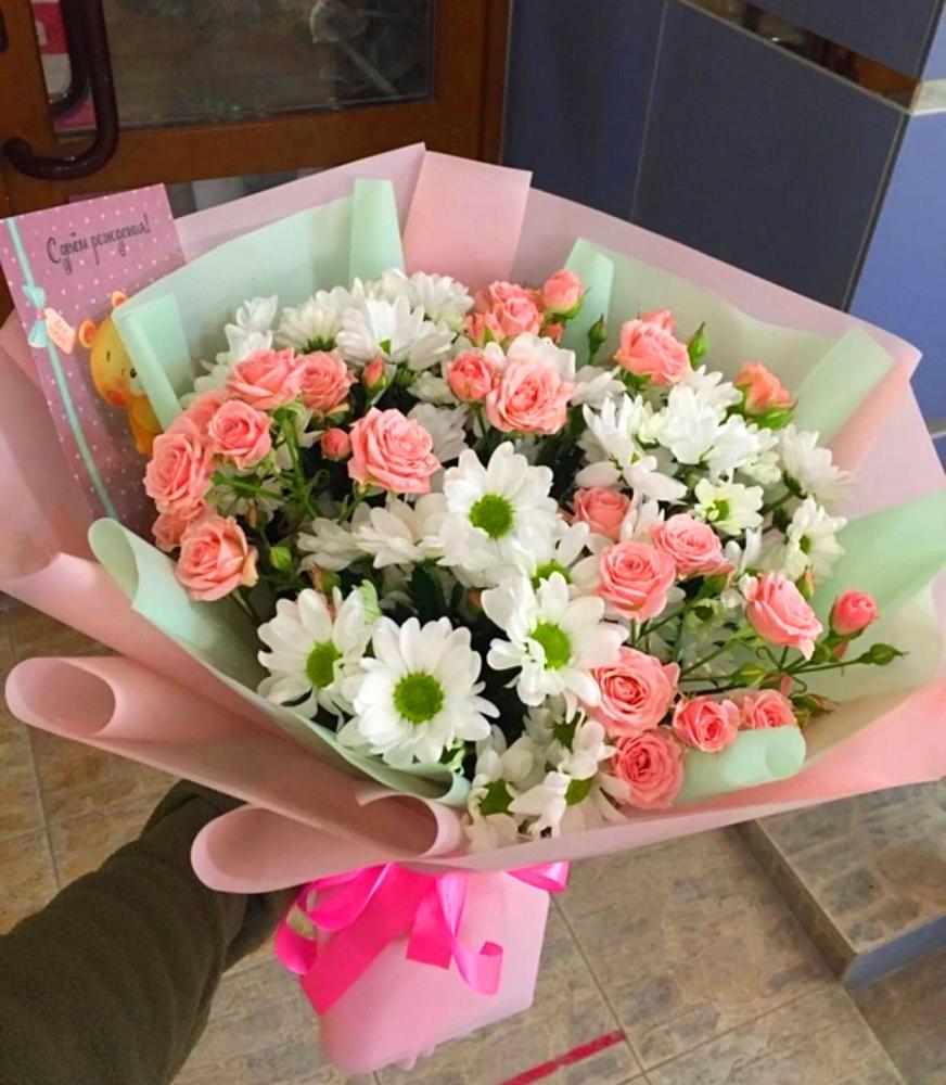 Букет цветов из: Розы и Хризантемы в Землянске