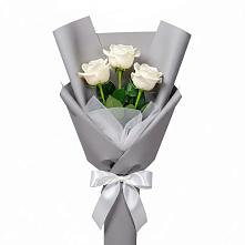 Букет 3 белые розы #REPLACE_PRED# Землянске