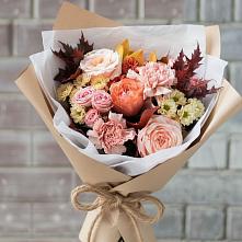 Букет цветов из:  Гвоздики, Хризантемы и Розы в Землянске
