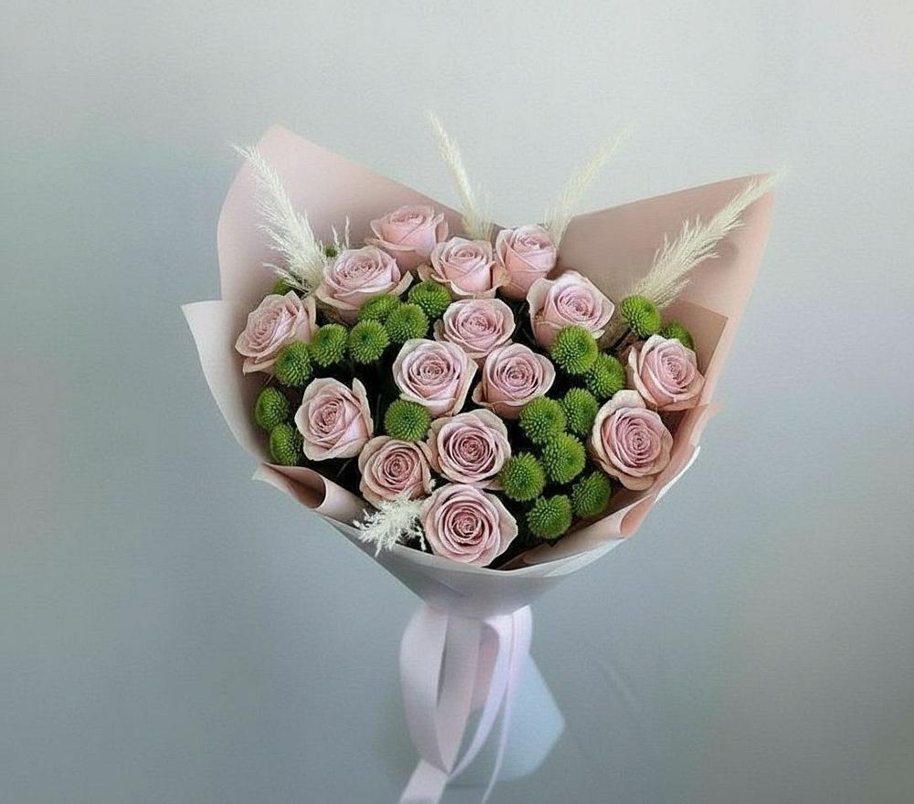 Букет цветов из: Розы и Хризантемы в Землянске