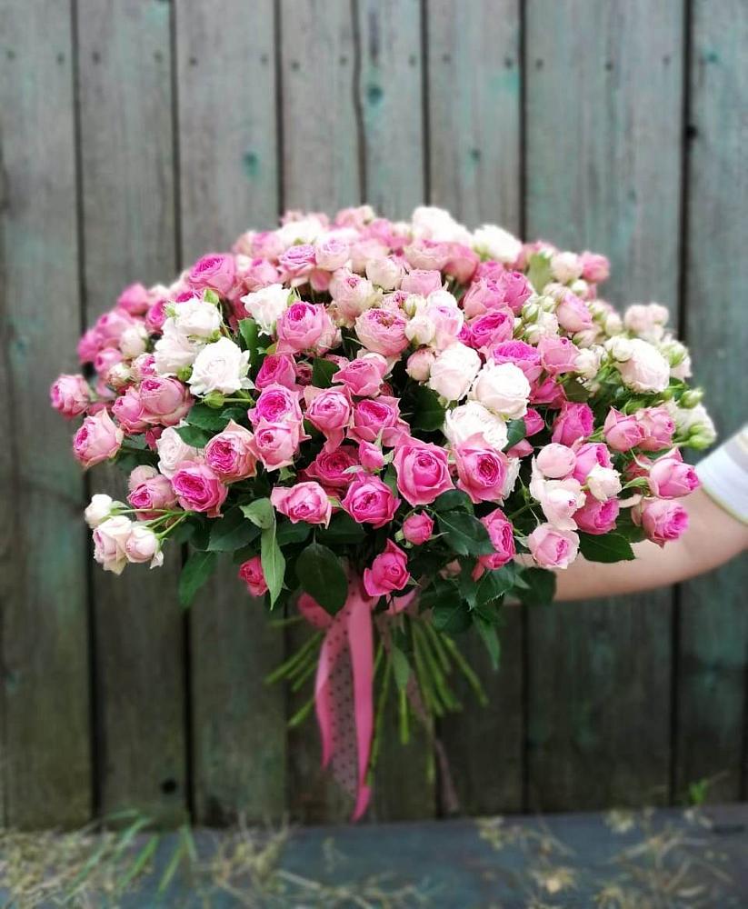 Букет Розовые кустовые розы Натали и Лав Лидия в Землянске