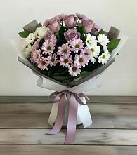 Букет цветов из:  Хризантемы и Розы в Землянске