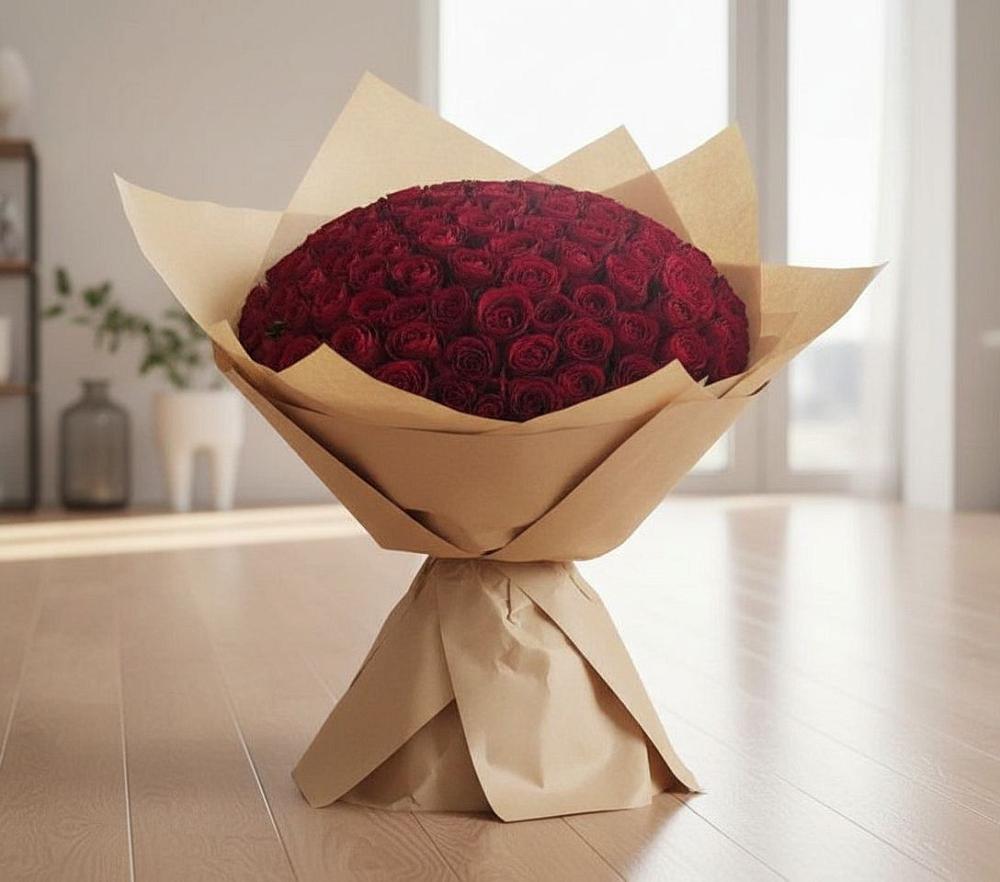 Букет 101 Красная роза в Землянске