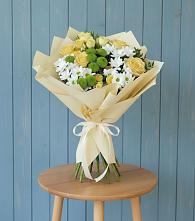 Букет цветов из:  Хризантемы и Розы в Землянске