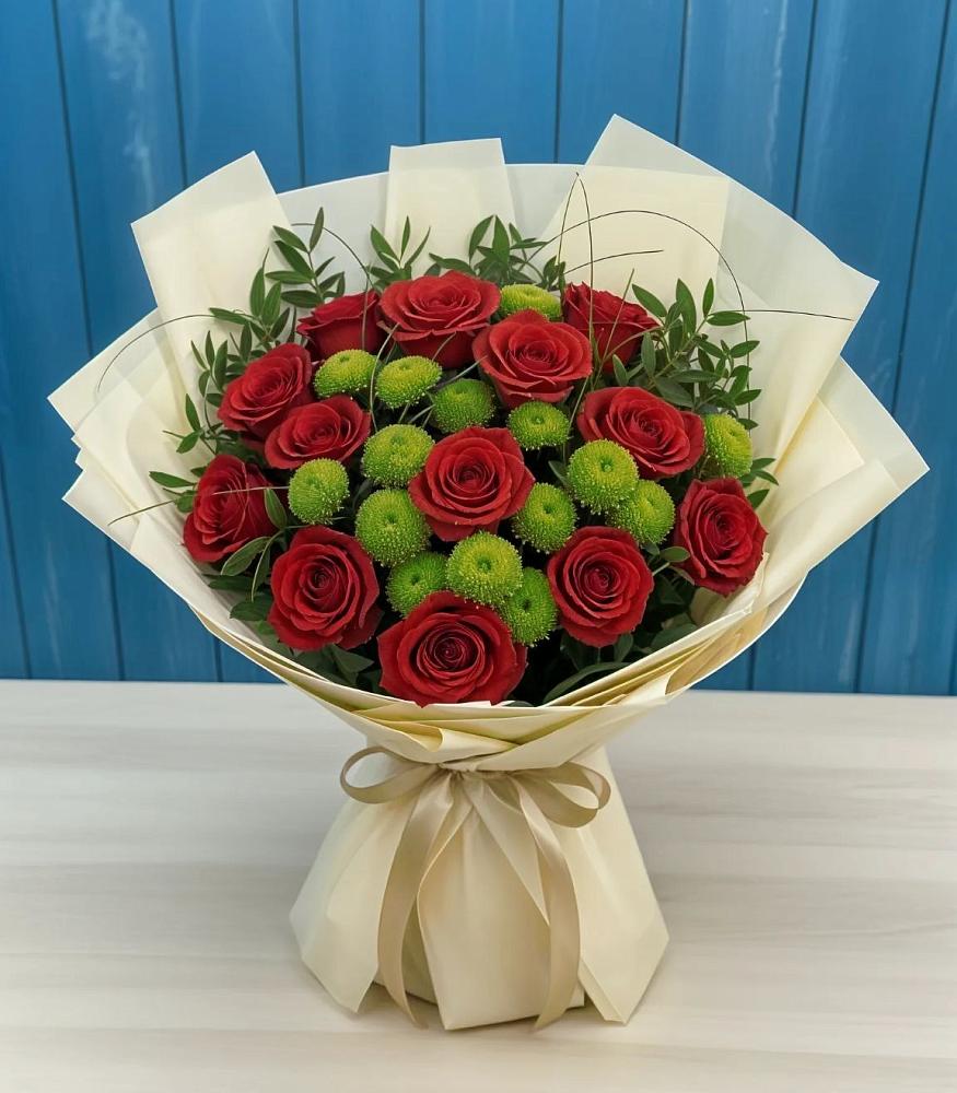 Букет цветов из: Розы и Хризантемы в Землянске