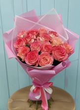 Букет 15 Розовых роз Равель в Землянске