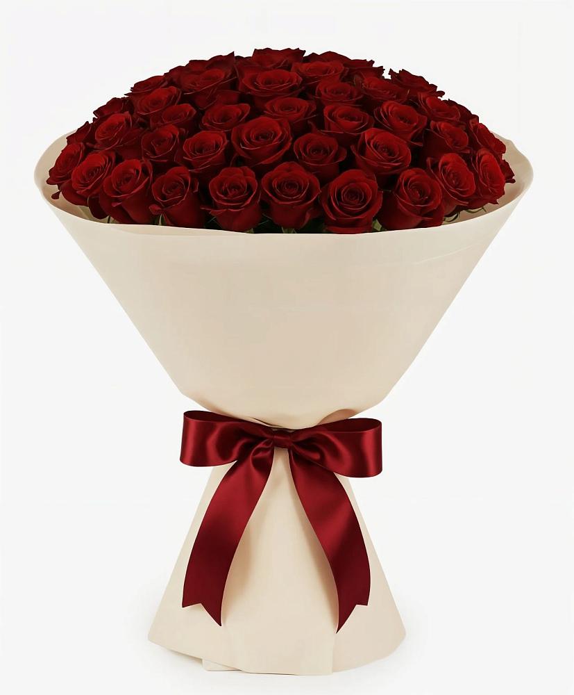 Букет 101 Бордовая роза Блэк Бакарра в Землянске