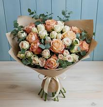 Букет цветов из:  Альстромерии и Розы в Землянске
