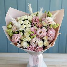 Букет цветов из:  Альстромерии и Розы в Землянске